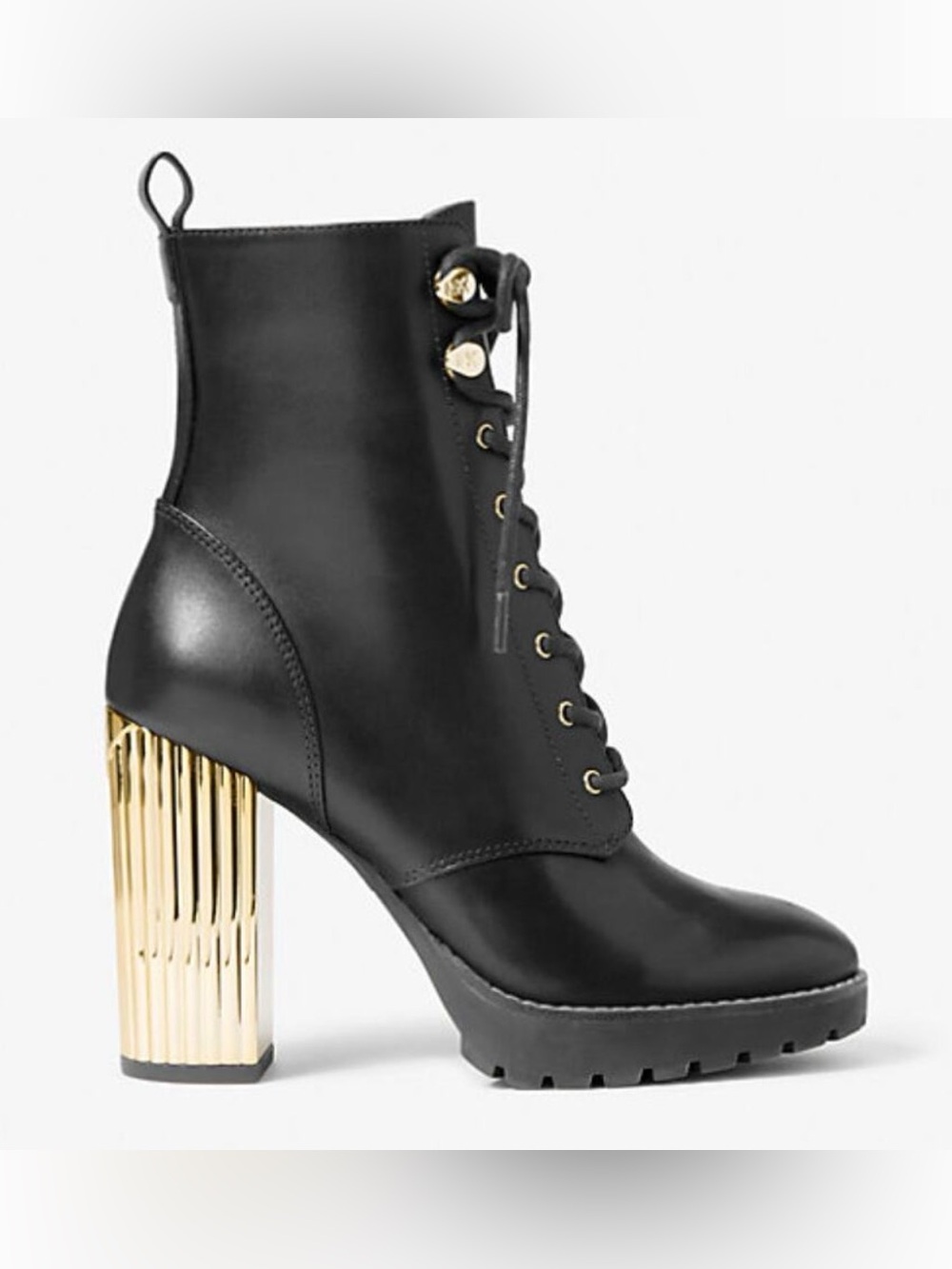 Michael Kors Porter Leather Lace-Up Boot Womens Shoes Size 8 NWOT - Picture 3 of 6